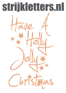 Vel Strijkletters Kerst Have A Holly Jolly Christmas Mirror Rood - afb. 1