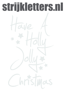 Vel Strijkletters Kerst Have A Holly Jolly Christmas Design Carbon Wit - afb. 1