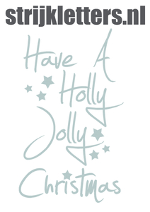 Vel Strijkletters Kerst Have A Holly Jolly Christmas Design Carbon Zilver - afb. 1