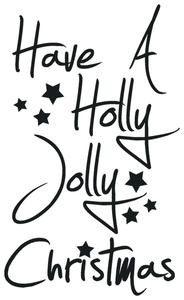 Vel Strijkletters Kerst Have A Holly Jolly Christmas Design Carbon Zwart - afb. 2
