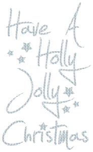 Vel Strijkletters Kerst Have A Holly Jolly Christmas Design Metaalpop - afb. 2