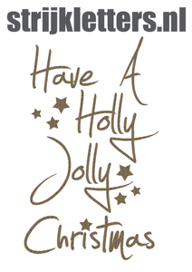 Vel Strijkletters Kerst Have A Holly Jolly Christmas Design Panter - afb. 1