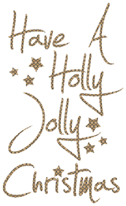 Vel Strijkletters Kerst Have A Holly Jolly Christmas Design Slang - afb. 2