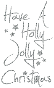 Vel Strijkletters Kerst Have A Holly Jolly Christmas Design Zebra - afb. 2