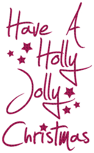 Vel Strijkletters Kerst Have A Holly Jolly Christmas Design Zebra Roze - afb. 2