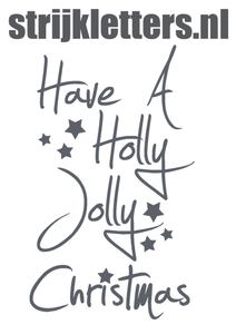 Vel Strijkletters Kerst Have A Holly Jolly Christmas Flex Licht Graphiet - afb. 1