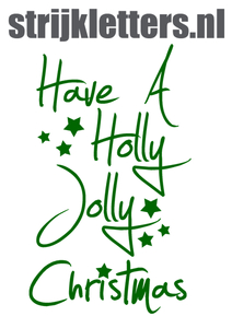 Vel Strijkletters Kerst Have A Holly Jolly Christmas Flex Midden Groen - afb. 1
