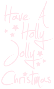 Vel Strijkletters Kerst Have A Holly Jolly Christmas Flex Pastel Roze - afb. 2