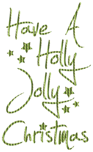 Vel Strijkletters Kerst Have A Holly Jolly Christmas Holografische Goud - afb. 2