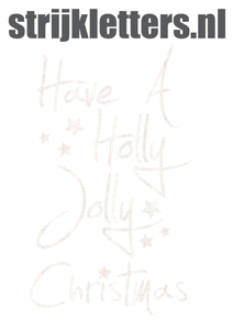 Vel Strijkletters Kerst Have A Holly Jolly Christmas Glitter White Glitter 444 - afb. 1