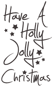 Vel Strijkletters Kerst Have A Holly Jolly Christmas Glitter Zwart - afb. 2
