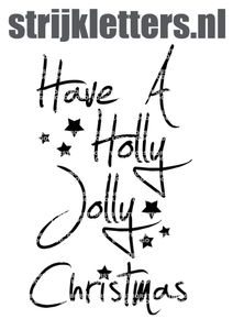 Vel Strijkletters Kerst Have A Holly Jolly Christmas Flex BORSTLOGO - afb. 1
