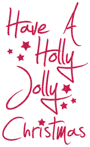 Vel Strijkletters Kerst Have A Holly Jolly Christmas Glitter Cherry - afb. 2