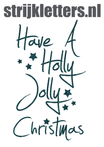 Vel Strijkletters Kerst Have A Holly Jolly Christmas Glitter Down under - afb. 1