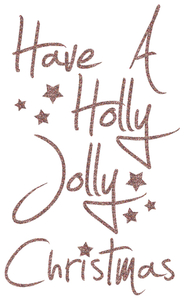 Vel Strijkletters Kerst Have A Holly Jolly Christmas Glitter Confetti - afb. 2