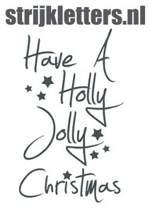 Vel Strijkletters Kerst Have A Holly Jolly Christmas Glitter Grey Glitter 459 - afb. 1