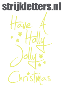 Vel Strijkletters Kerst Have A Holly Jolly Christmas Glitter Neon Yellow Glitter 446 - afb. 1