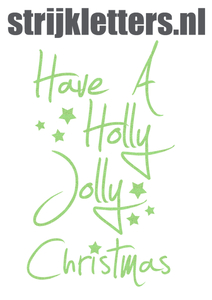 Vel Strijkletters Kerst Have A Holly Jolly Christmas Glitter Neon Green Glitter 447 - afb. 1