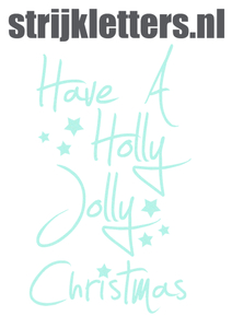 Vel Strijkletters Kerst Have A Holly Jolly Christmas Glitter Neon Bleu Glitter 480 - afb. 1