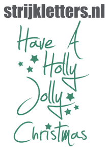 Vel Strijkletters Kerst Have A Holly Jolly Christmas Glitter Emerald Glitter 427 - afb. 1
