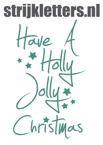 Vel Strijkletters Kerst Have A Holly Jolly Christmas Glitter Jade Glitter 482 - afb. 1
