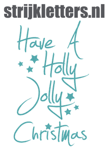 Vel Strijkletters Kerst Have A Holly Jolly Christmas Glitter Sky Bleu Glitter 445 - afb. 1
