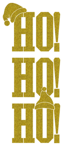 Vel Strijkletters Kerst Ho Ho Ho Glitter Goud - afb. 2