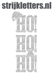 Vel Strijkletters Kerst Ho Ho Ho Glitter Silver 450 - afb. 1