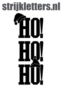 Vel Strijkletters Kerst Ho Ho Ho Nylon Grip Zwart - afb. 1