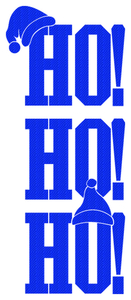 Vel Strijkletters Kerst Ho Ho Ho Design Carbon Blauw - afb. 2