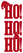 Vel Strijkletters Kerst Ho Ho Ho Design Carbon Rood - afb. 2