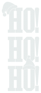 Vel Strijkletters Kerst Ho Ho Ho Design Carbon Wit - afb. 2