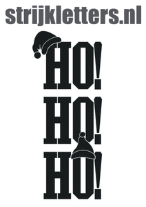 Vel Strijkletters Kerst Ho Ho Ho Design Carbon Zwart - afb. 1