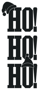 Vel Strijkletters Kerst Ho Ho Ho Design Carbon Zwart - afb. 2