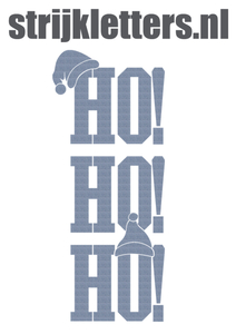 Vel Strijkletters Kerst Ho Ho Ho Design Jeans - afb. 1