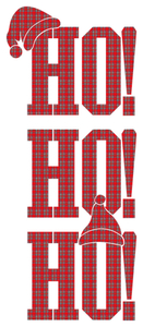 Vel Strijkletters Kerst Ho Ho Ho Design Ruit Rood - afb. 2