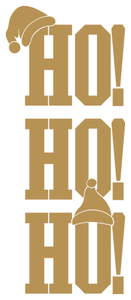 Vel Strijkletters Kerst Ho Ho Ho Flex Goud - afb. 2