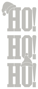 Vel Strijkletters Kerst Ho Ho Ho Flex Heather Grijs - afb. 2