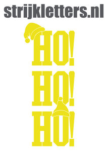 Vel Strijkletters Kerst Ho Ho Ho Polyester Ondergrond Geel - afb. 1