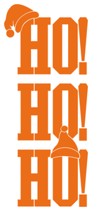 Vel Strijkletters Kerst Ho Ho Ho Polyester Ondergrond Oranje - afb. 2
