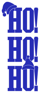 Vel Strijkletters Kerst Ho Ho Ho Flex Middel Blauw - afb. 2