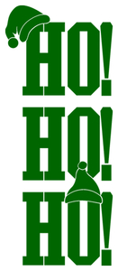 Vel Strijkletters Kerst Ho Ho Ho Flex Midden Groen - afb. 2