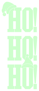 Vel Strijkletters Kerst Ho Ho Ho Flex Mint Groen - afb. 2