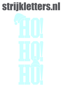 Vel Strijkletters Kerst Ho Ho Ho Flex Baby Blauw - afb. 1