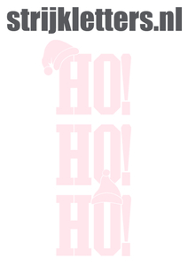 Vel Strijkletters Kerst Ho Ho Ho Flex Pastel Roze - afb. 1