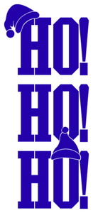Vel Strijkletters Kerst Ho Ho Ho Flex Royal Blauw - afb. 2