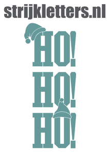 Vel Strijkletters Kerst Ho Ho Ho Flex Turquoise - afb. 1