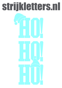 Vel Strijkletters Kerst Ho Ho Ho Flock Blauw - afb. 1
