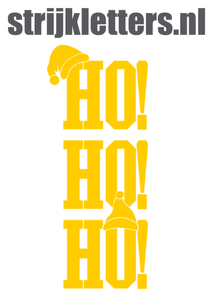 Vel Strijkletters Kerst Ho Ho Ho Flock Geel - afb. 1
