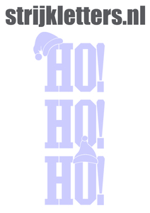 Vel Strijkletters Kerst Ho Ho Ho Flock Lavendel - afb. 1